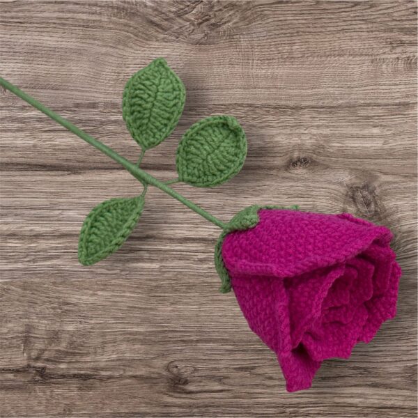 Large Hot Pink Rose - Image 2